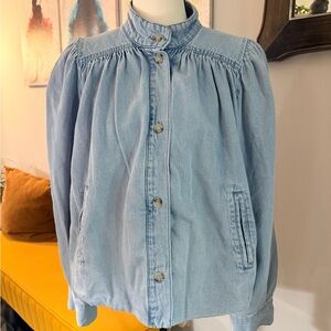 H&M Oversized Light Blue Denim Shirt Jacket
